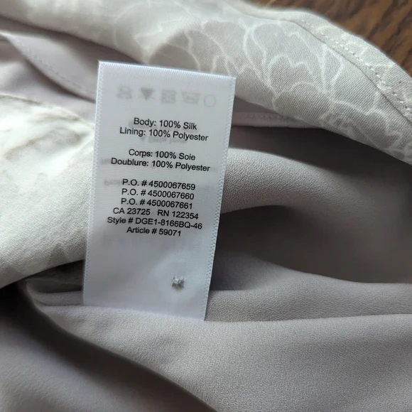 Aritzia Babaton Bennett Floral Gray100% Silk Mini Dress Womens Size S Luxury - Picture 5 of 13